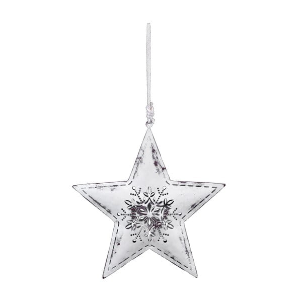 Závesná vianočná dekorácia v tvare hviezdy s vločkou Ego Dekor Snow