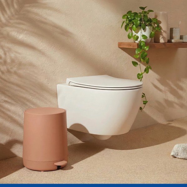 Hnedý pedálový plastový odpadkový kôš 5 l Fablo – Wenko-image-2