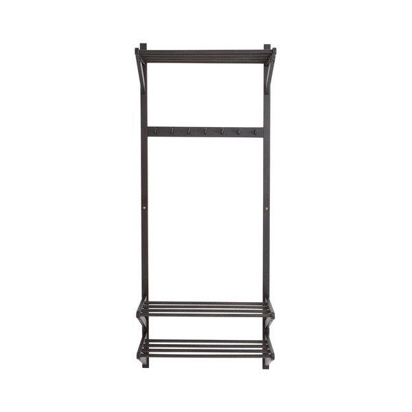 Čierna predsieňová zostava z borovicového dreva 75x190x32 cm Cole – Jotex-image-2
