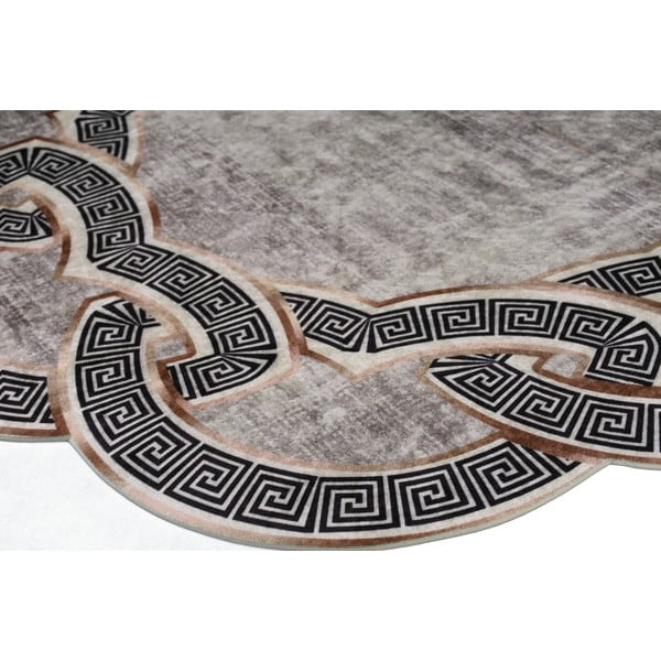 Sivý/béžový okrúhly koberec ø 80 cm - Vitaus-image-2
