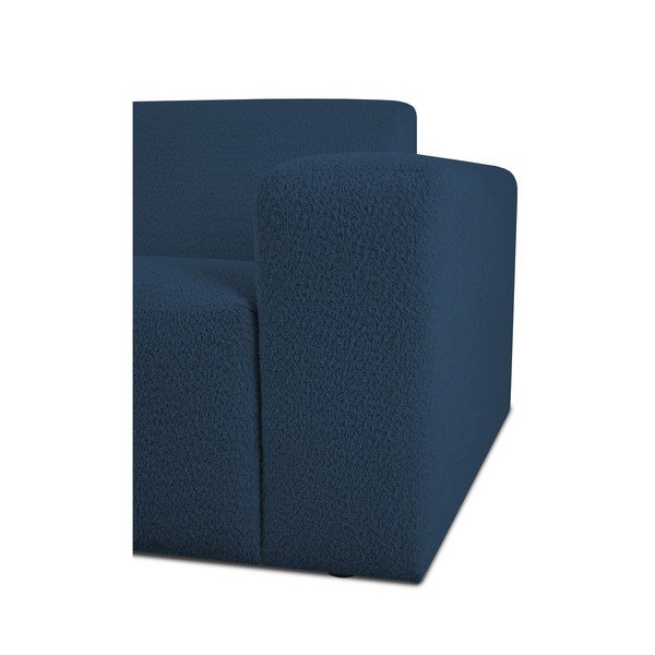 Tmavomodrá rohová pohovka z textílie buklé (do "U") Roxy – Scandic-image-3