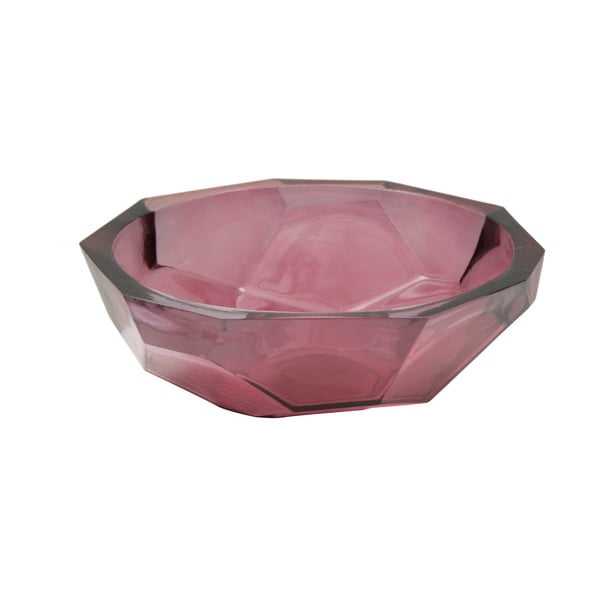 Ružová miska z recyklovaného skla Mauro Ferretti Stone, ø 25 cm