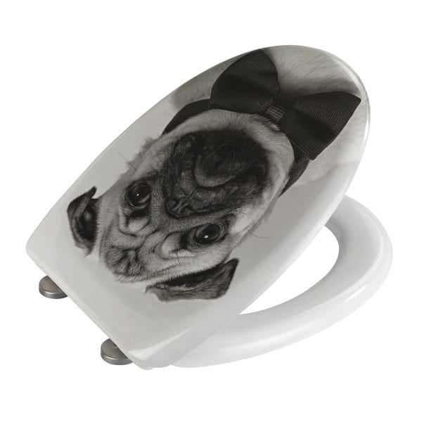 WC sedadlo s jednoduchým zatváraním Wenko Pugy, 45 x 38 cm-image-1