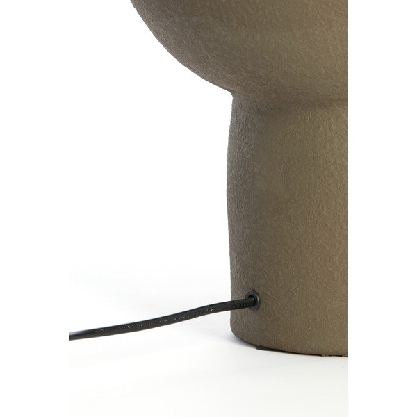 Tmavohnedá stolová lampa s keramickým tienidlom (výška 46 cm) Monk – Light & Living-image-4