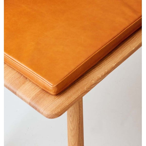 Koňakovohnedá kožená lavica Elba - Hammel Furniture-image-2