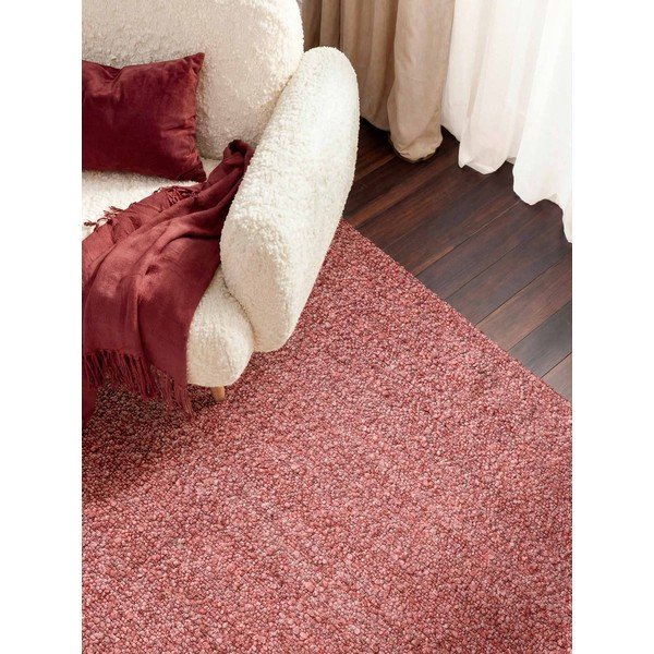 Tmavoružový ručne tkaný koberec z materiálu buklé 160x230 cm Notting Hill Portobello – Ted Baker-image-1