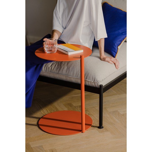 Oceľový okrúhly odkladací stolík 41x40 cm Ande – noo.ma-image-3