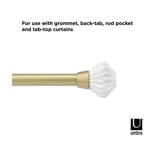 Oceľová roztiahnuteľná garniža 107 - 305 cm Pleat - Umbra-image-4