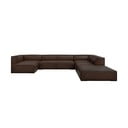 Tmavohnedá kožená rohová pohovka (pravý roh) Madame - Windsor & Co Sofas