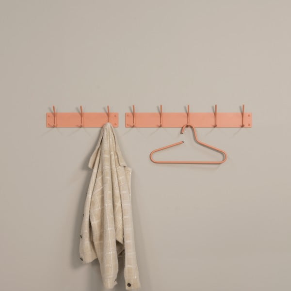 Kovový nástenný vešiak v lososovej farbe 70 cm Fusion – Spinder Design-image-3