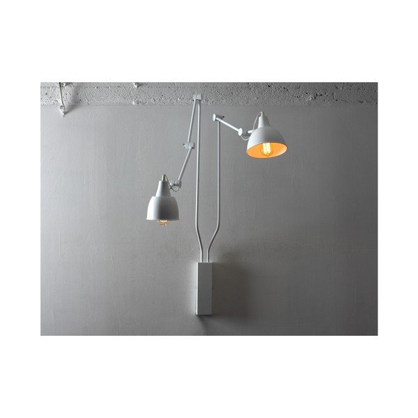 Biela nástenná lampa na 2 žiarovky Custom Form Coben-image-4