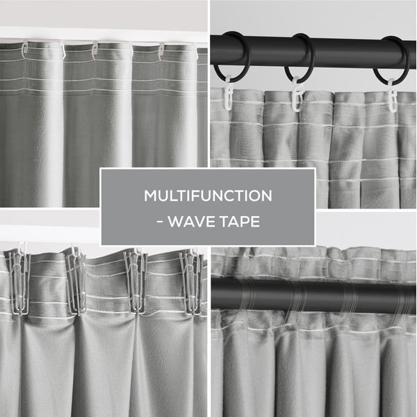 Svetlosivý zamatový dimout záves 140x270 cm Pleat – Restilo-image-3