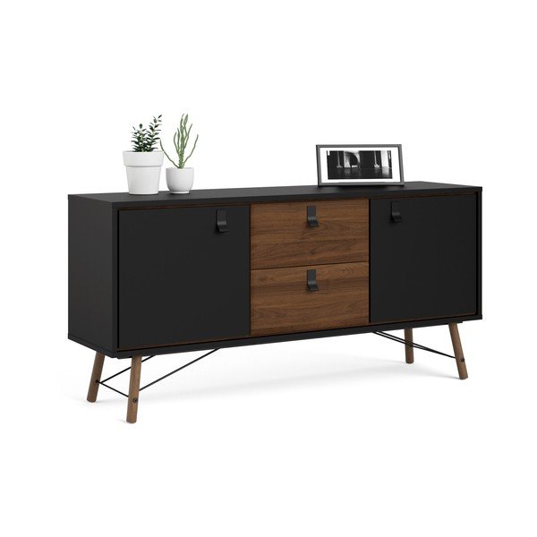 Čierna komoda v dekore orecha 150x72x40 cm Ry – Tvilum-image-4