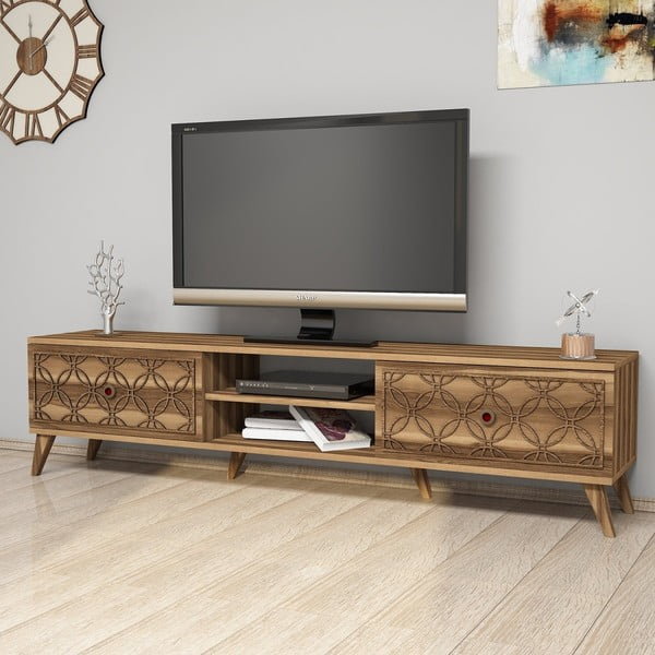 Televízny stolík Class Walnut, dĺžka 180 cm-image-3
