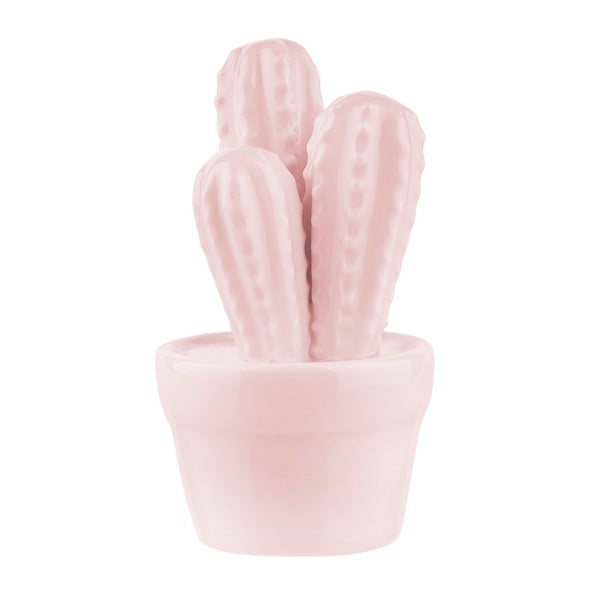Dekoratívny keramický ružový kaktus Miss Étoile, 13,5 cm