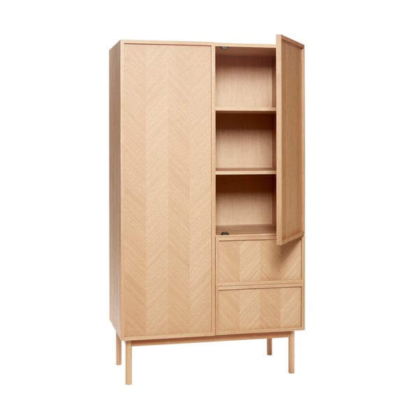 Šatníková skriňa z dubového dreva 100x180 cm Herringbone - Hübsch-image-3