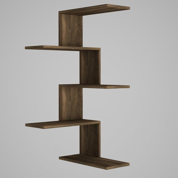 Hnedá rohová nástenná polica Caniko-image-3