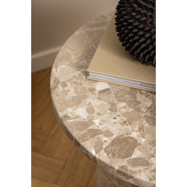 Mramorový okrúhly odkladací stolík ø 50 cm Naxos – Actona-image-2