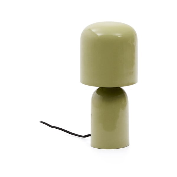 Zelená stolová lampa s kovovým tienidlom (výška 28 cm) Monze – Kave Home