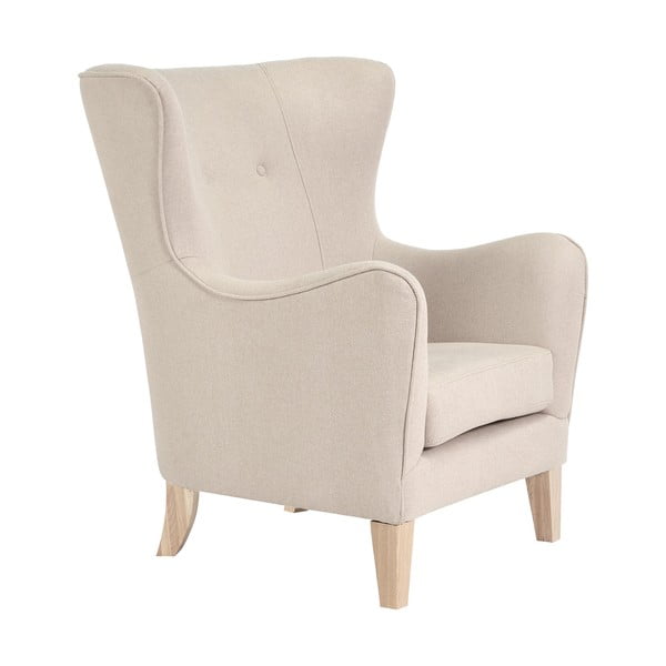 Krémové kreslo ušiak Campo – House Nordic-image-2