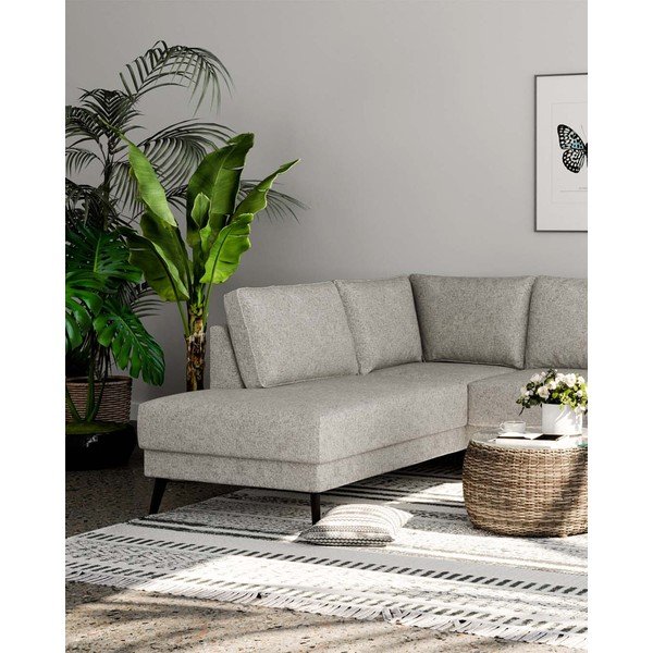 Krémovobiela rohová pohovka (ľavý roh) Fynn – Ghado-image-1