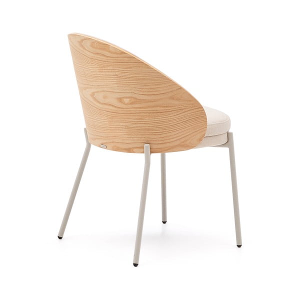Krémová/v prírodnej farbe jedálenská stolička Eamy – Kave Home-image-4