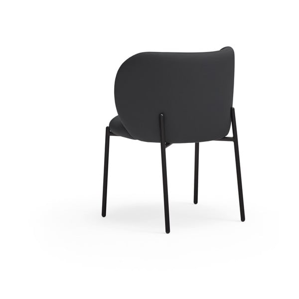 Čierne čalúnené jedálenské kreslá v súprave 2 ks Mogi – Teulat-image-4