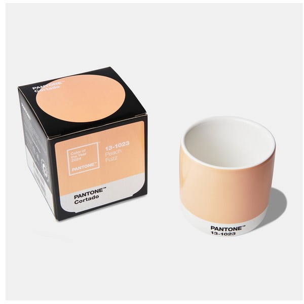 Oranžový keramický hrnček 175 ml Cortado Peach Fuzz 13-1023 – Pantone-image-1