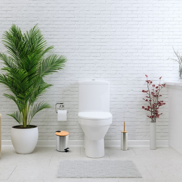 Nášľapný oceľový odpadkový kôš v matne striebornej farbe 3 l Adonis – Spirella-image-1