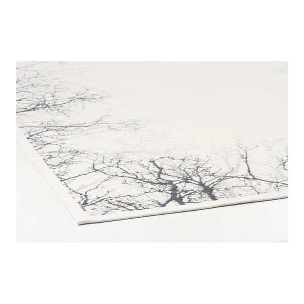 Biely vzorovaný obojstranný koberec Narma Puise, 140 × 200 cm-image-3