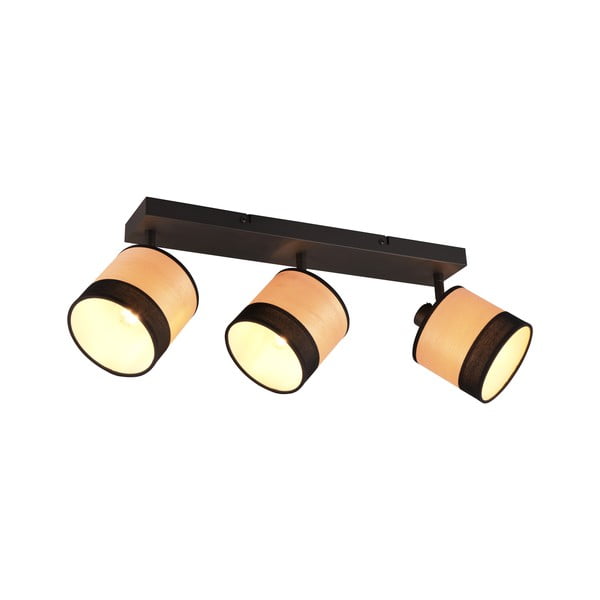 Stropné svietidlo v čiernej a prírodnej farbe ø 12 cm Bolzano – Reality-image-2