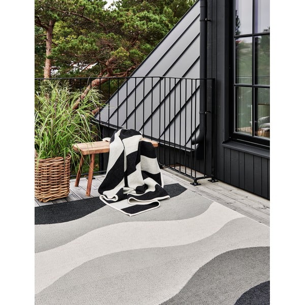 Sivý vnútorný a vonkajší koberec 70x100 cm Urvi Metal – Pappelina-image-1