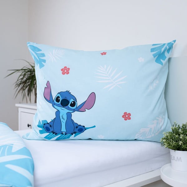 Modré bavlnené detské obliečky na jednolôžko 140x200 cm Lilo and Stitch "Blue" – Jerry Fabrics-image-3
