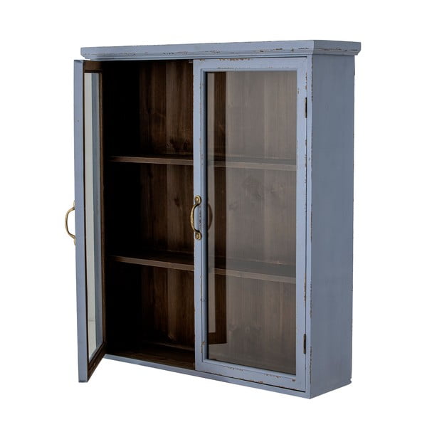 Modrá závesná vitrína z jedľového dreva 81x91 cm Hazem – Bloomingville-image-3