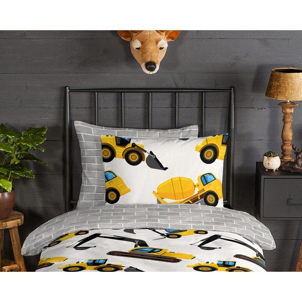 Flanelové detské obliečky na jednolôžko 140x200 cm Dig – Good Morning-image-2