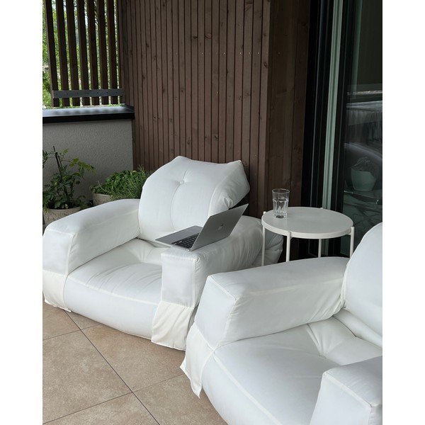 Biele rozkladacie kreslo vhodné do exteriéru Karup Design Design OUT™ Hippo White-image-4