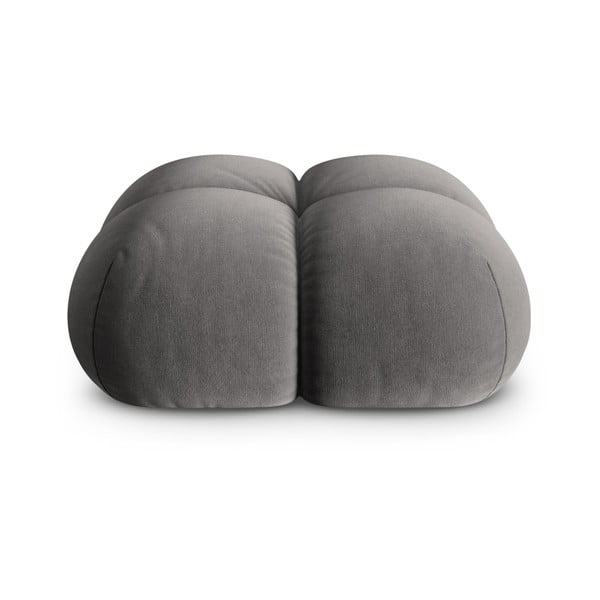 Sivá zamatová podnožka Loretto – Cosmopolitan Design