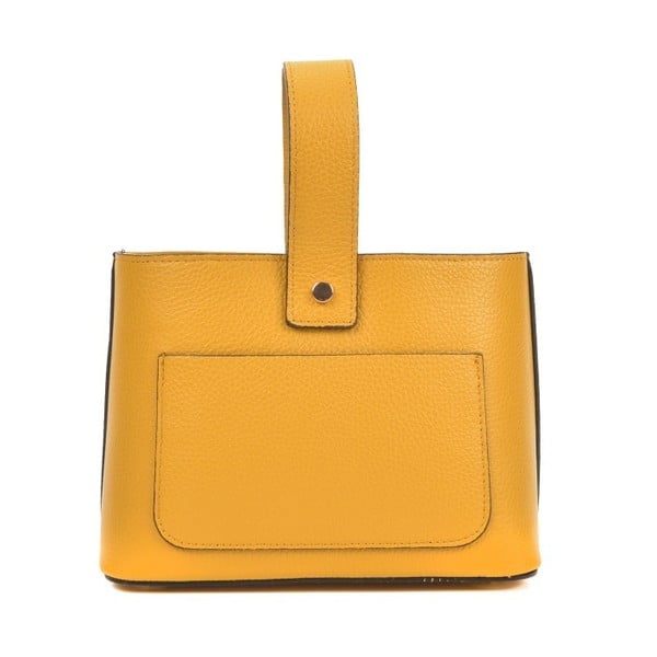 Žltá kožená kabelka Roberta M Sassa Giallo