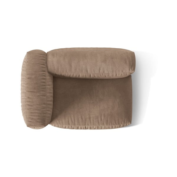 Svetlohnedý zamatový modul pohovky (ľavý roh) Martina – Micadoni -image-3