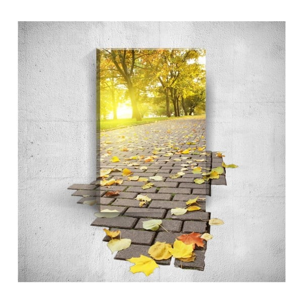 Nástenný 3D obraz Mosticx Autumn Road, 40 × 60 cm