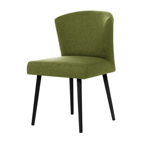 Zelená jedálenská stolička s čiernymi nohami Rodier Richter