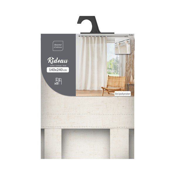 Krémovobiely záves 140x240 cm Pauline – douceur d'intérieur-image-4
