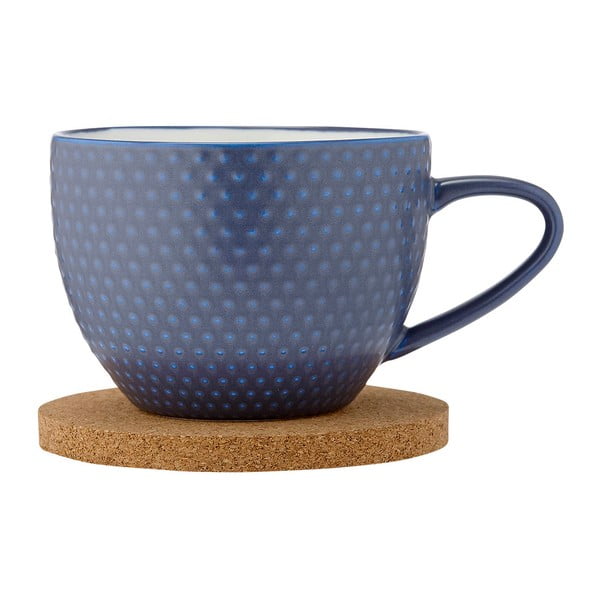Modrý porcelánový hrnček s tanierikom 350 ml Abode – Ladelle