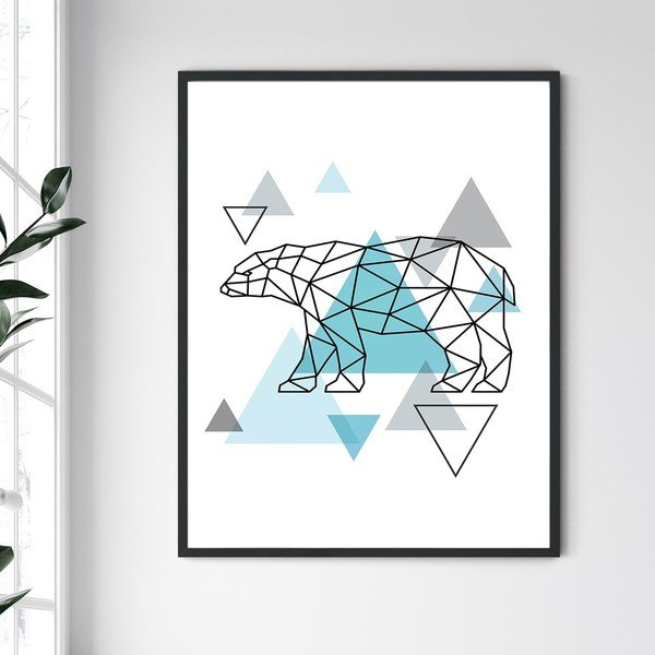 Nástenný obraz v ráme North Carolina Frame Bear III, 30 x 40 cm