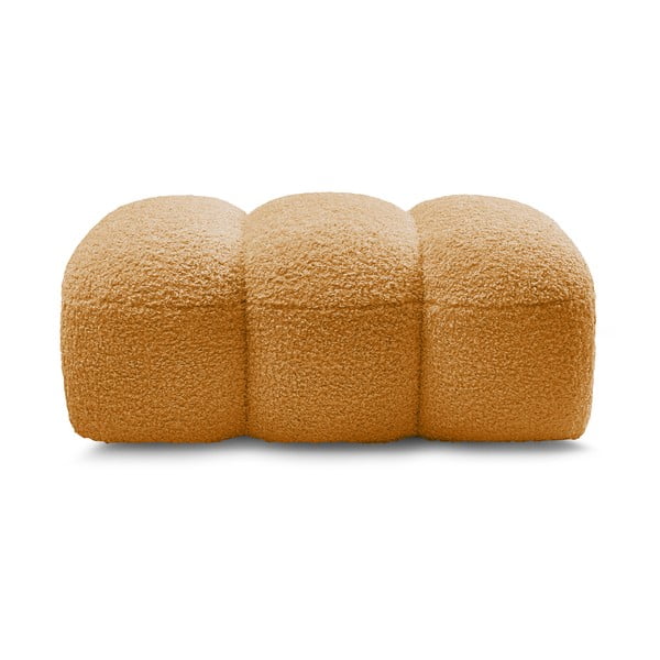 Podnožka z textílie buklé v horčicovej farbe Hippolyte – Bobochic Paris