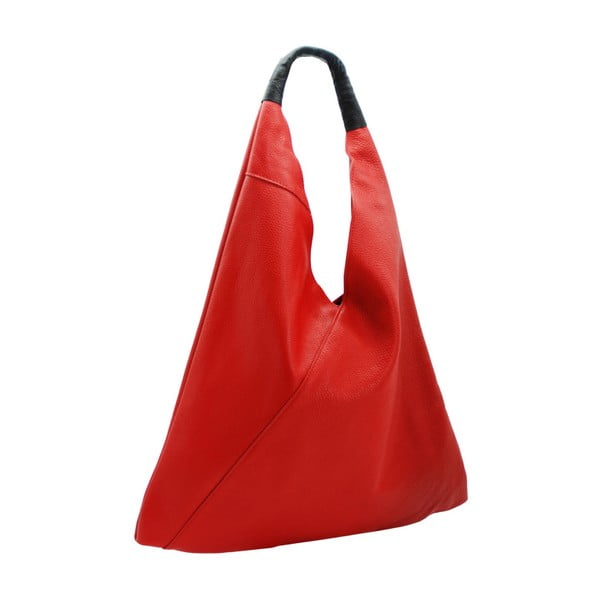 Červená kabelka z pravej kože Andrea Cardone Karma