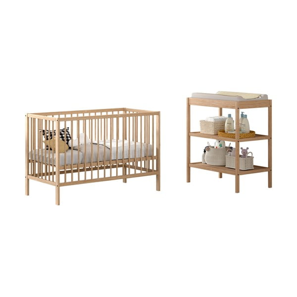 Súprava detského nábytku z bukového dreva 2 ks Dino – Vipack