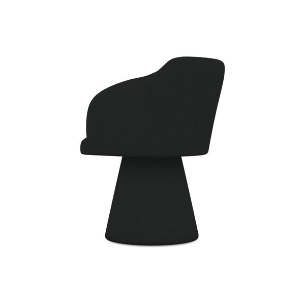 Čierne čalúnené jedálenské kreslo Kanoa – Makamii-image-3