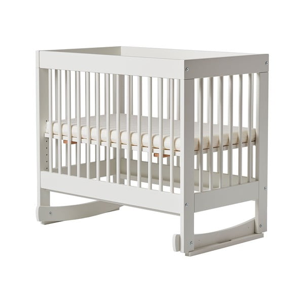 Biela pojazdná detská postieľka Pinio Basic, 89 × 45 cm-image-4