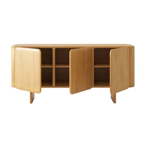 Komoda z dubového dreva v prírodnej farbe 160x76x45 cm Charlotte – Micadoni -image-1